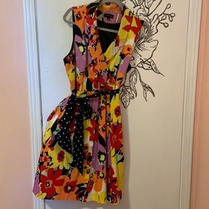 Bold floral dress